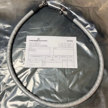 This is the clutch line I am used to run from the CMC directly to the slave. I needed to install this onto the CMC as part of the bracket installation