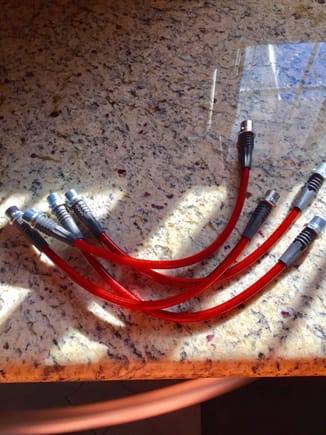 Techna Fit: Red Coated Steel Braided Brake Lines