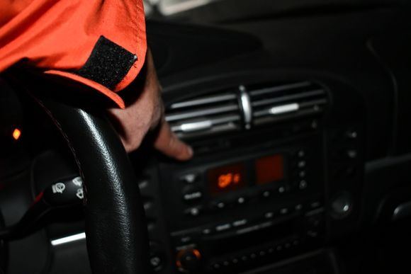 Hard to see, but trim on retractable drink holder has broken off. (Drink holder works fine)