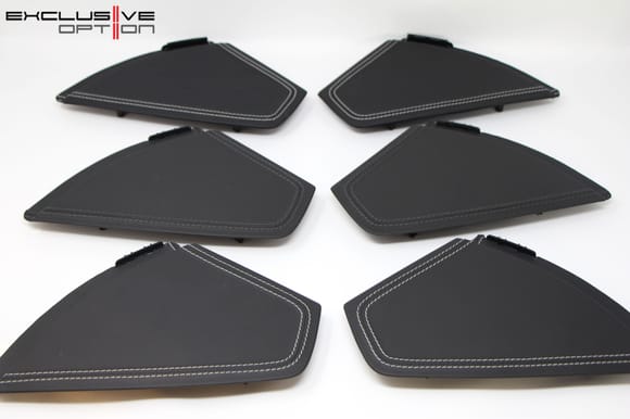 991/981 Dashboard Endplates in leather with deviated stitching