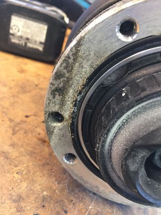 Corrosion causing the leak. 