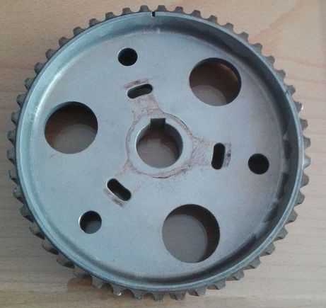 Rear view of cam sprocket