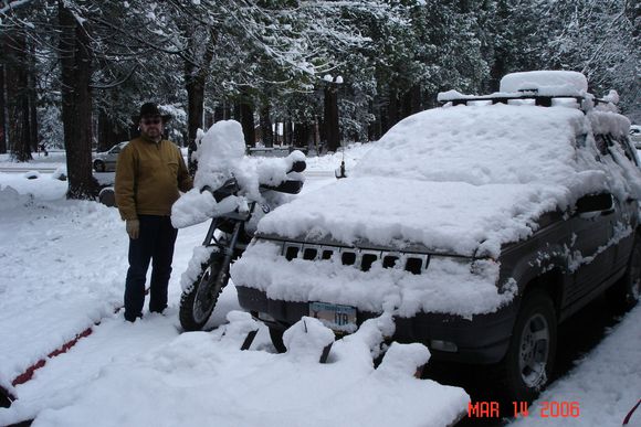 Yosemite riding in the snow was challenging