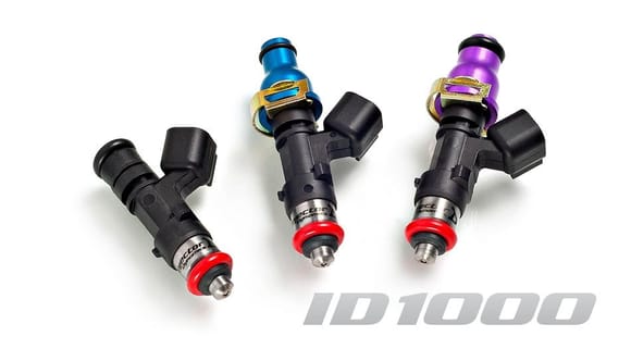 The injectors come with caps suited for the vehicle they are going in.  Mine are the Purple ones....  I asked If i could get them anodized red, but no chance :(