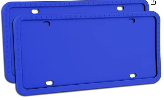 silicone license plate frame