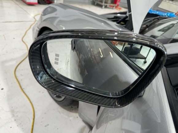 Also, these are the "euro" asymetric mirrors - wider angle of view.  They take some getting use to, but very nice feature for blind-spot monitoring  . .. 