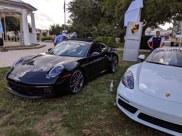 Porsche dealer showed up with some gorgeous cars.