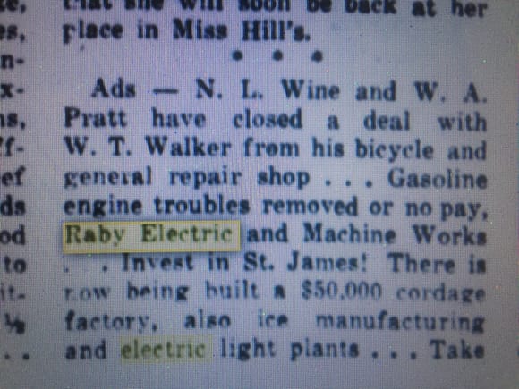 Except from a newspaper in Ft. Myers Florida from 1912.