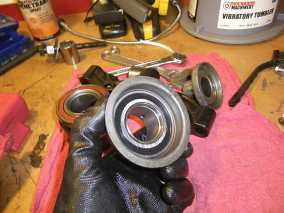 Bearing now pressed into the body