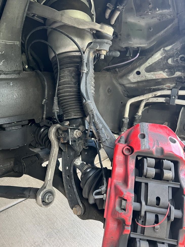 Bent Pivot Bearing arm and Torn Air Strut boot Rennlist Porsche
