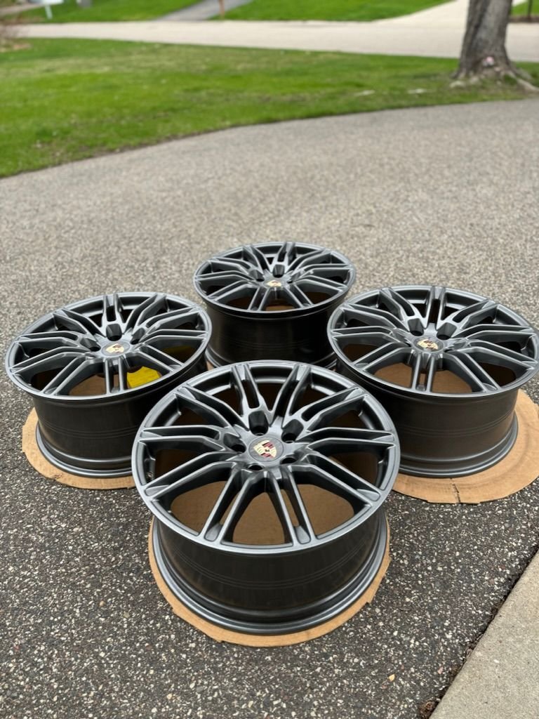 2019 Porsche 911 - OEM 21" Porsche 958 Cayenne Sport Edition Wheels in Kingsport Grey (Powder-coated).Condition - Wheels and Tires/Axles - $2,000 - Plymouth, MN 55447, United States