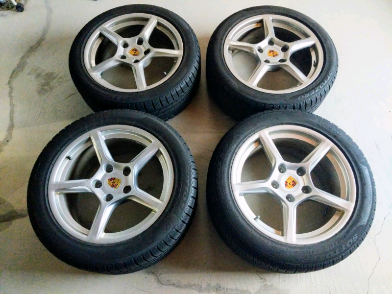 Wheels and Tires/Axles - *Like-New Porsche Boxster/Cayman OEM 18" Wheels & Winter Tires - Used - All Years Porsche Boxster - All Years Porsche 718 Boxster - All Years Porsche 718 Boxster - All Years Porsche Cayman - Toronto, ON M5M2Z2, Canada