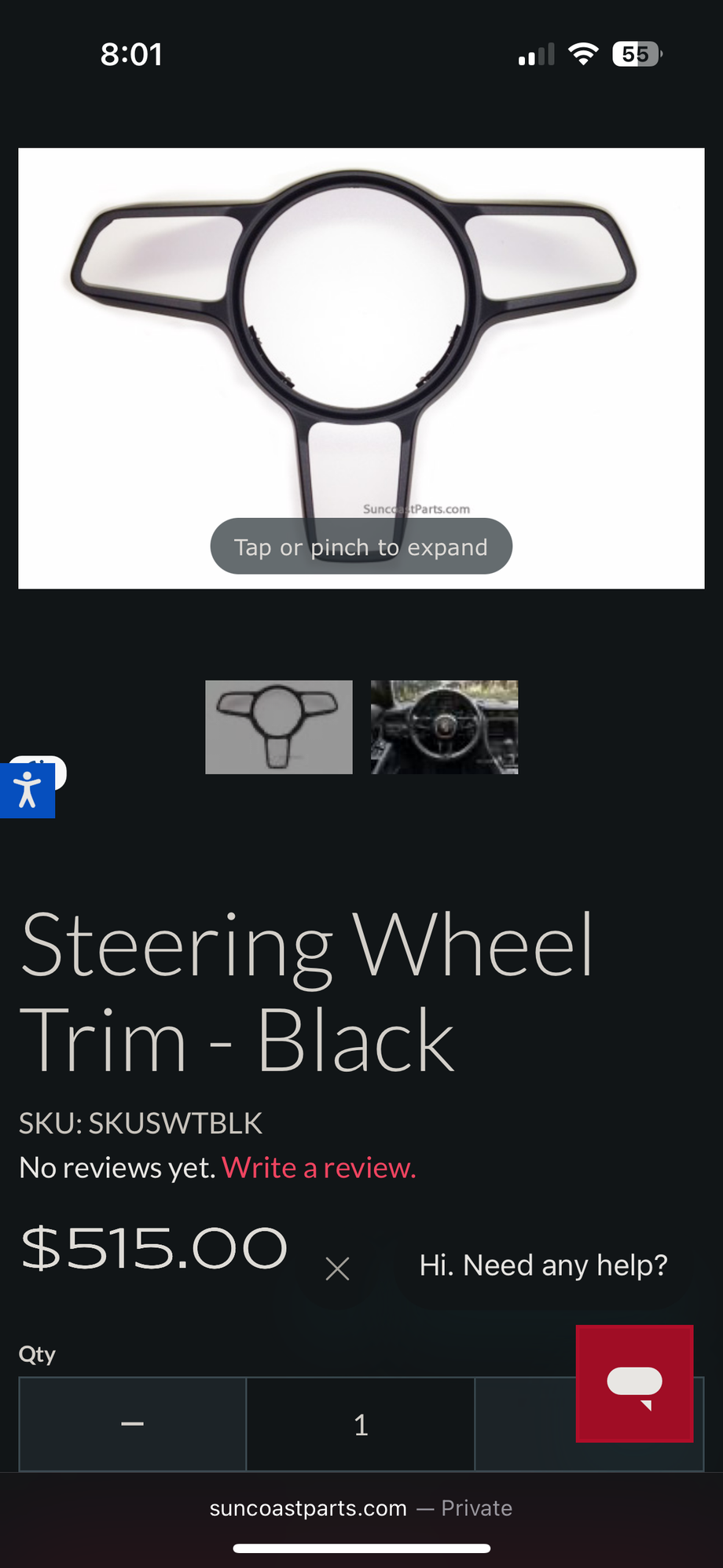 Steering/Suspension - 718 GT4 oem steering wheel trim - Used - All Years  All Models - Garden Grove, CA 92843, United States