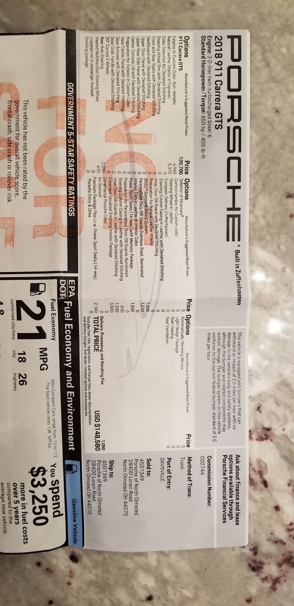 2018 Porsche 911 - FS:  2018 911 GTS manual - PTS (fashion grey) - Used - VIN WP0AB2A95JS123631 - 12,441 Miles - 6 cyl - 2WD - Manual - Coupe - Other - Gurnee, IL 60031, United States