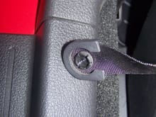Bottom side of seat strap snap?