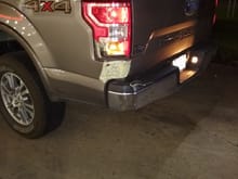 The bumper that went down the passenger side of my car.
