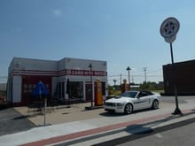 An old restored Route 66 gas station in Galena, Kansas.
