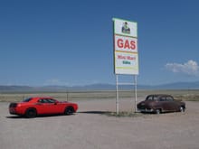 Rachel NV gas stop. They had fake aliens inside the old Plymouth