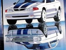 1997 dream cruise mustang poster
