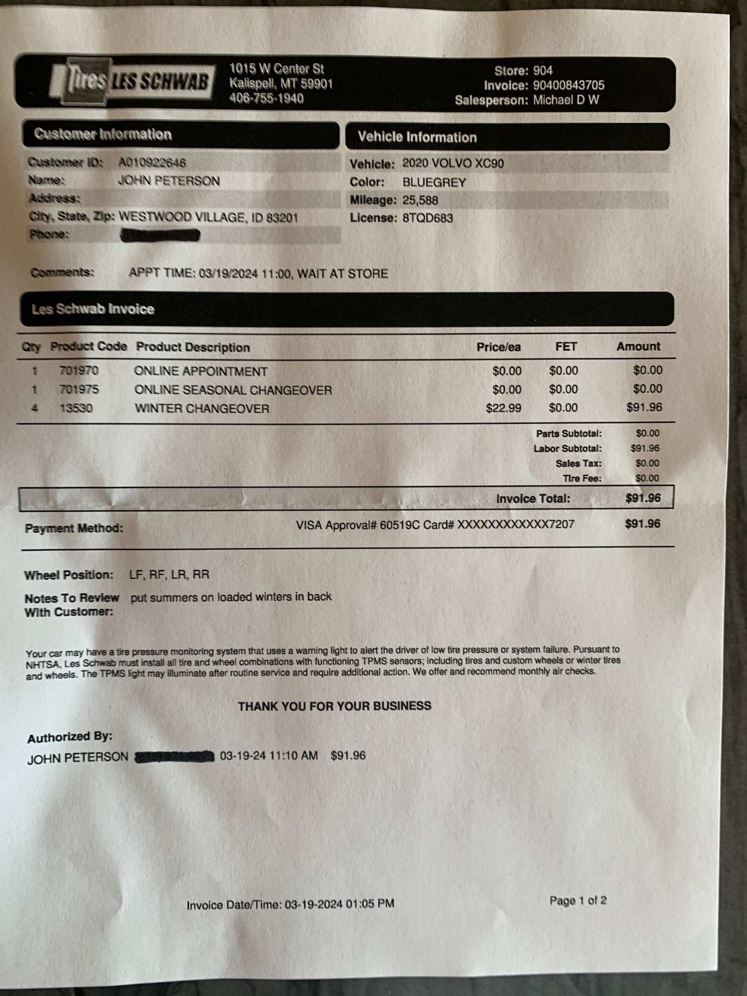 Wheels and Tires/Axles - Four (4) Wintrac Pro Winter Tires 275/40R 21 107W (almost new) - Used - All Years Volvo XC90 - Bigfork, MT 59911, United States