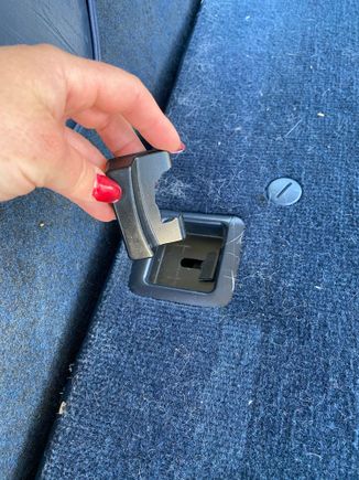 Plastic from broken latch