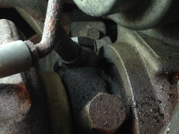 close up of turbo oil lines
