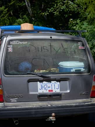 "Dusty's Car".... inside joke.