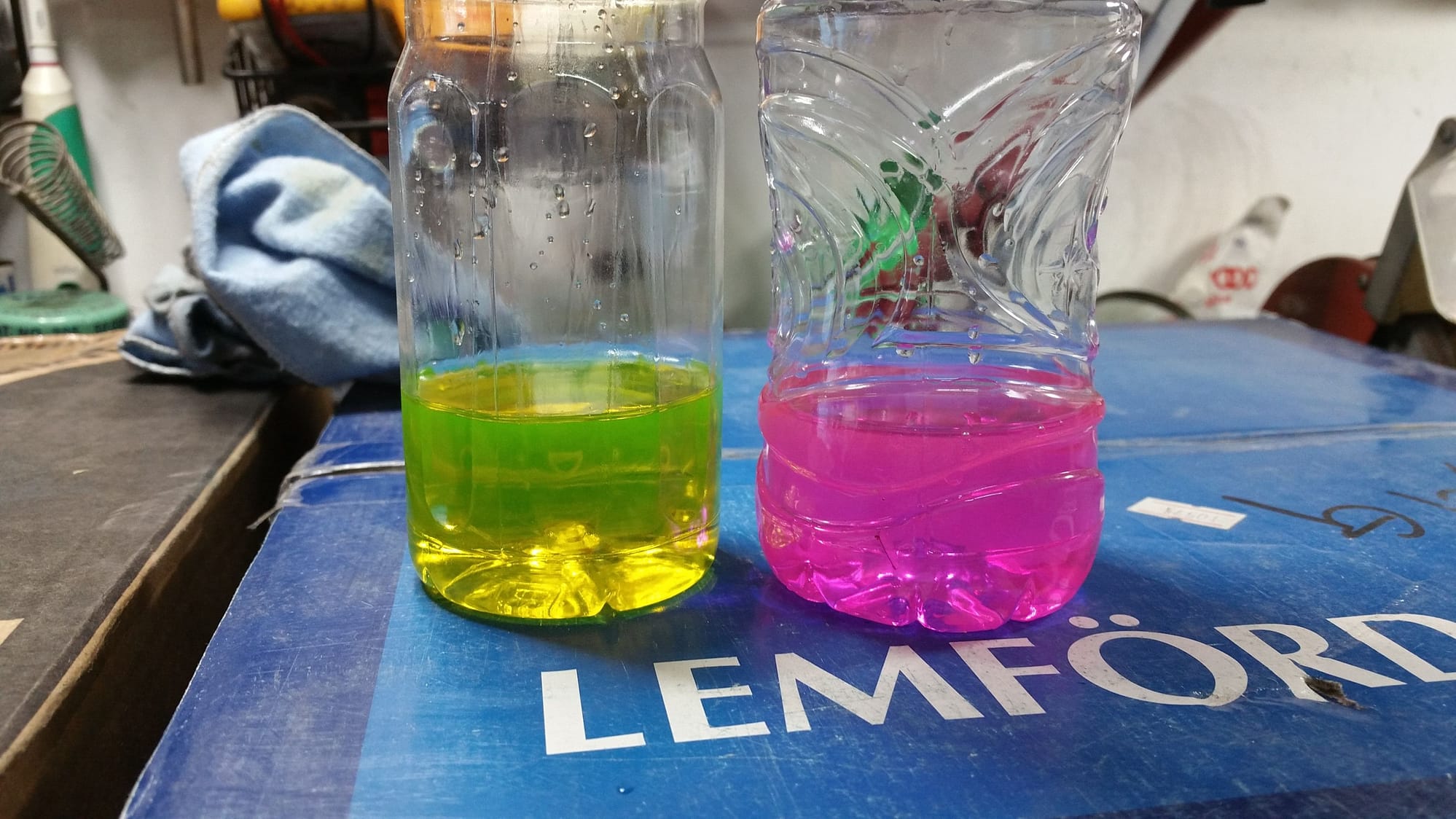 difference between pink and green coolant