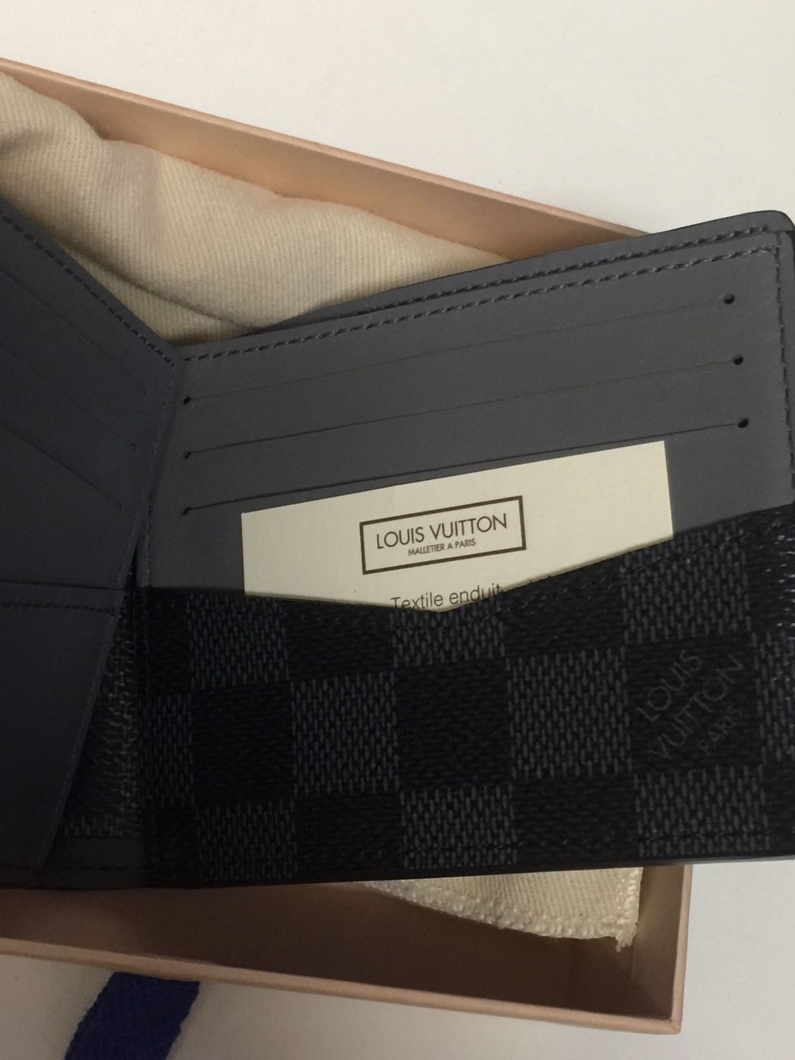 FS: New Mens Louis Vuitton Damier Graphite Wallet with receipt