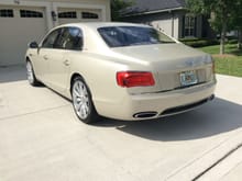 Look similar to my Flying Spur. Bentley calls this color linen.