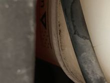 You can barely see the line below the seam. 