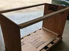 Crate, all sides are boarded.
