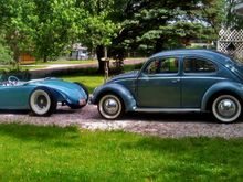 Not all of my cars are Porsches. Euro 1955 oval and my 1962 Volksrod aka Das Speedster