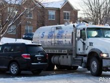 Don't like your job?  How'd you like to be the septic tank guy, having to dig thru the snow to find the connection?