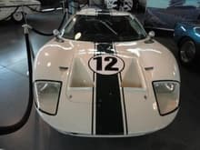 White GT-40, front view.