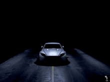 In the tunnel with the Aston Martin