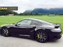 PORSCHE 991 TURBO S WITH 21″ FORGED RIMS BY LOMA WHEELS