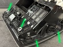 Top and right side. 

