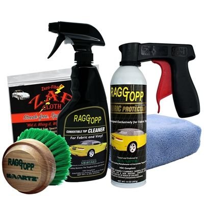 Raggtopp Fabric Convertible Top Protectant Kit with Horse Hair Brush