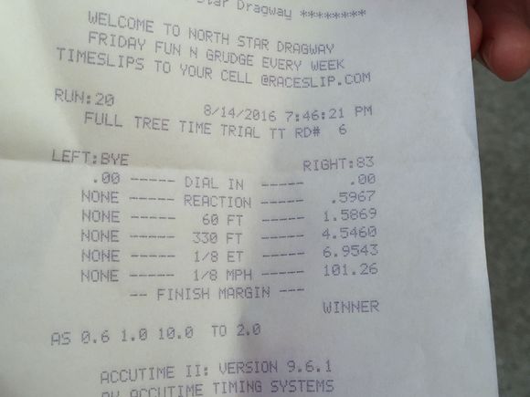 1st pass of the night right after getting to the track.