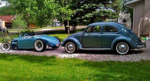 Not all of my cars are Porsches. Euro 1955 oval and my 1962 Volksrod aka Das Speedster