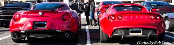 Compare & contrast:  the Alfa 4C and my Elise.