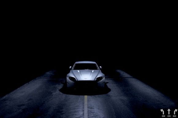 In the tunnel with the Aston Martin