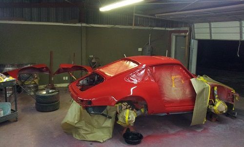 taped off for the start of the under coating