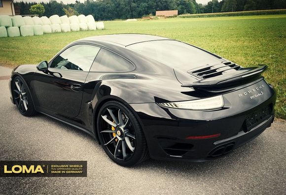DER PORSCHE 991 TURBO S MIT 21" ZOLL ALUFELGEN VON LOMA WHEELS