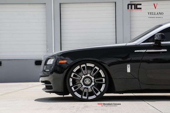 Rolls Royce Wraith Coupe sitting on Vellano VM30 MONOBLOCK Forged Concave custom color match