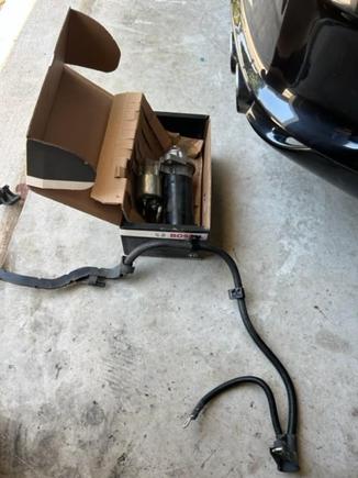 old starter and alt cable. Car did had hot start issue. I think the starter is still good but might as well get it out the way.