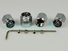 Aftermarket..but with anti-theft?
- 4 PCS NEW TIRE AIR VALVE CAPS WITH Anti-Theft Locking For ACURA FIT ALL 051
http://www.ebay.com/itm/130650706765?ssPageName=STRK:MEWNX:IT&amp;_trksid=p3984.m1439.l2649#ht_2050wt_1432
Seller information: autocar4u (6599)  
98.9% Positive feedback
US $2.99