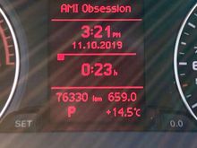 Low mileage - 76,330 km (Oct 11, 2019)