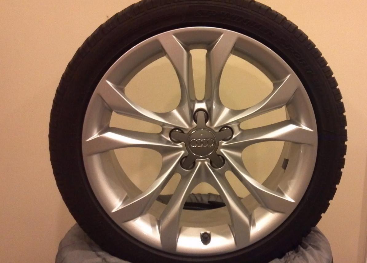 Wheels and Tires/Axles - Audi S4 A4 A5 S5 OEM Wheel and Winter Tire Package (SKU A5S5W18D001) - Used - 2012 to 2022 Audi S4 - 2012 to 2022 Audi A4 - 2012 to 2022 Audi S5 - 2012 to 2022 Audi A5 - Long Island, NY 11801, United States